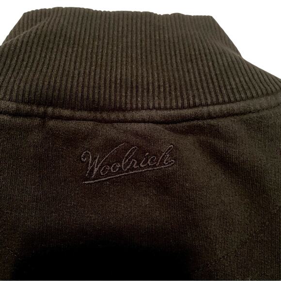 Woolrich Mens Boysen 1/4 Zip Shirt Large Faux Suede Elbow Patches & Zipper Welts - Picture 8 of 10